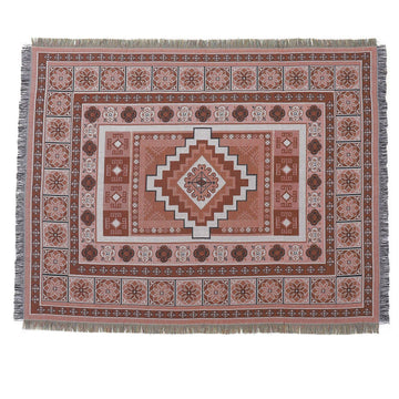 Cotton Woven Throw Blanket With Tassel Bohemian Tribal Ethnic Style Geometric Pattern Aztec Navajo Blanket Decorative