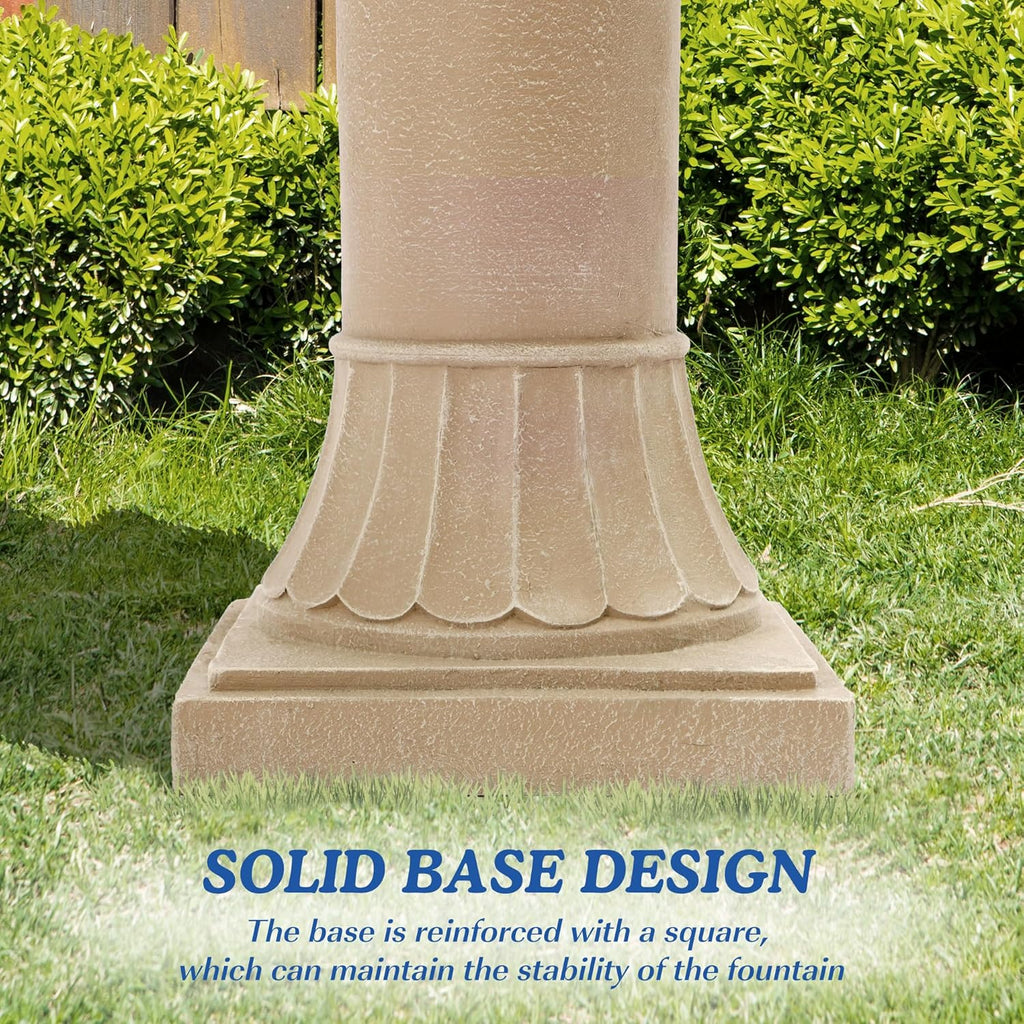 Italian Solar Water Fountains Outdoor Garden Decor
