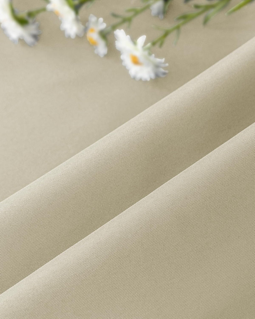 Windproof Outdoor Curtains Waterproof 4 Pcs 54x84 In Cream | Grommet Top and Tab Bottom Outside Drapes,Weatherproof