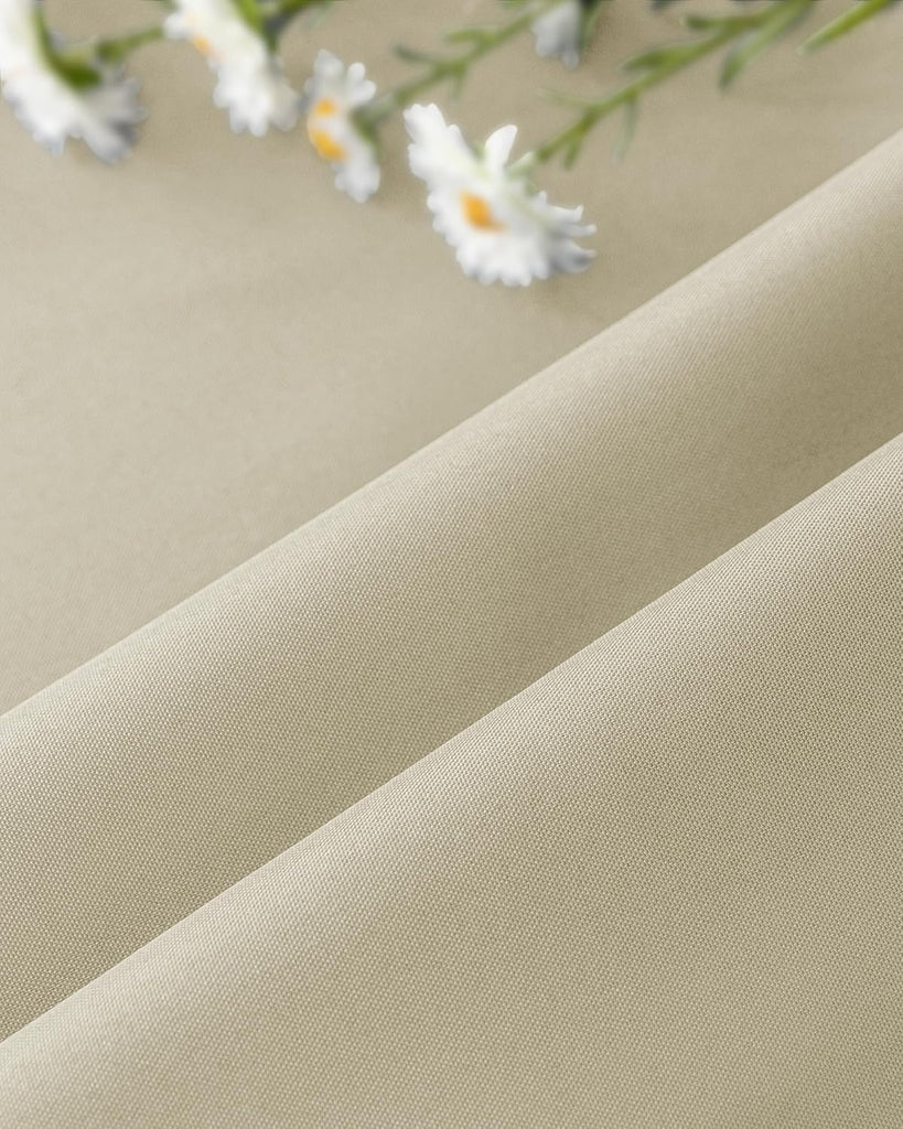 Windproof Outdoor Curtains Waterproof 4 Pcs 110x108 In Cream | Grommet Top and Tab Bottom Outside Drapes,Weatherproof