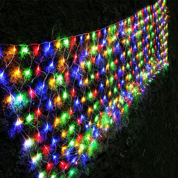 Christmas Net Lights, 360 LED 12ft x 5ft Connectable Mesh Fairy String Lights,8 Modes Low Voltage Safe Adaptor