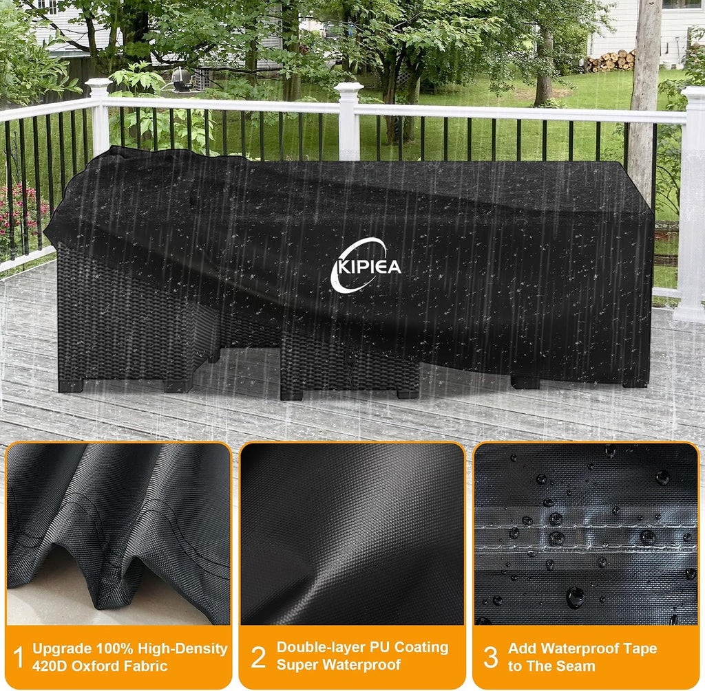 Patio Furniture Covers Waterproof Winter, Heavy-Duty Outdoor Furniture Set Covers for Table Chairs, Anti-UV, No Tears