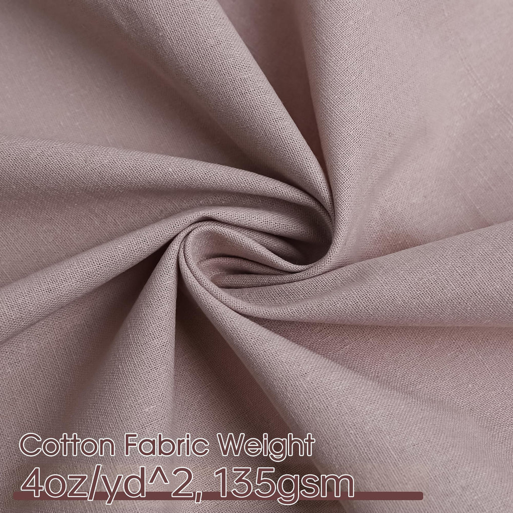 Khaki Gray Cotton Fabric, Natural 100% Cotton Poplin Fabric by The Yard 59 Inches Wide Lining Fabric for Sewing