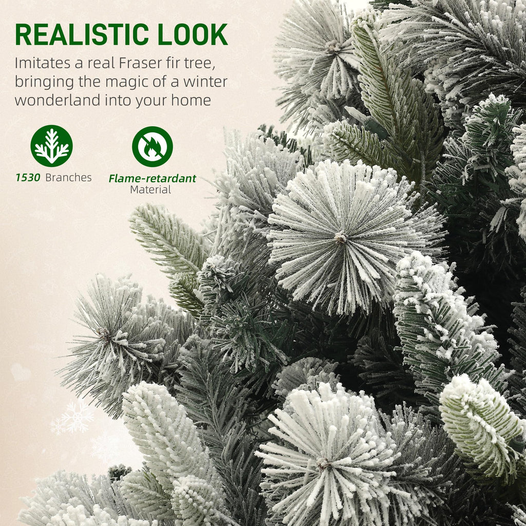 7.5 ft Artificial Prelit Christmas Tree with Realistic Fraser Fir