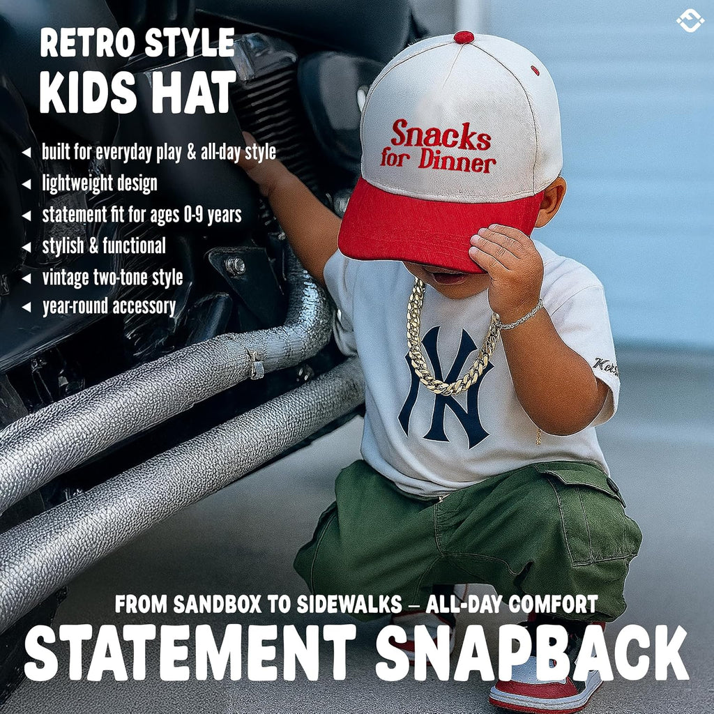 Kids 2 Tone Trucker Snapback Hat for Baby Toddler & Children