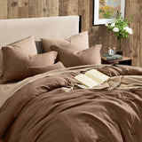 Geniospin Brown Queen Comforter Set - 7 Pieces Comforter Queen, Solid Bedding Set for All Season