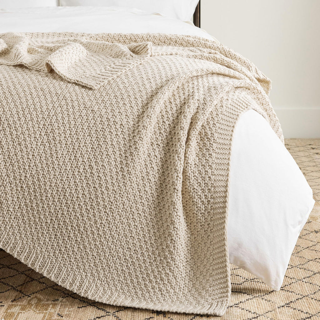 Chunky Cable Knit Throw Blanket Super Soft Warm Knitted Throw Blanket for Couch, Sofa, Chair, Bed Lightweight