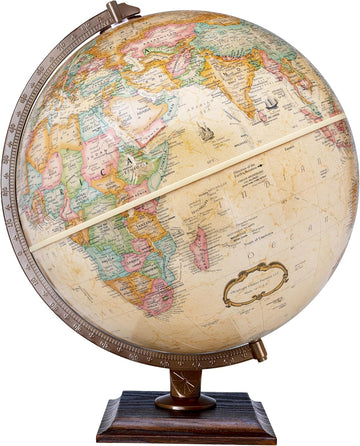 Easy to Assemble World Classic Globe, 12" Desktop World Globe or Office Desk Decor, Raised Relief, Up-to-date
