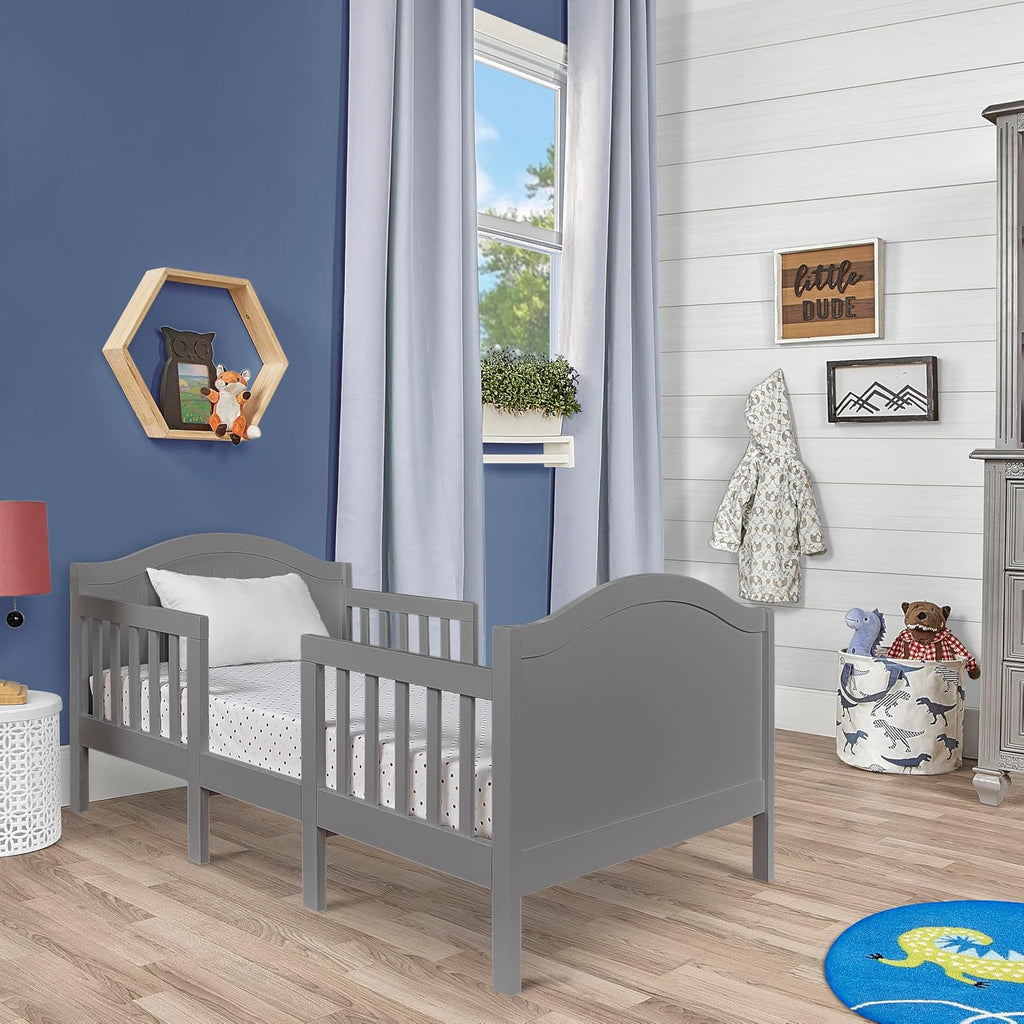 Portland 3-in-1 Convertible Toddler Bed, Converts to 2 Chairs & Table, Low Floor Design with 4 Safety Guard Rails