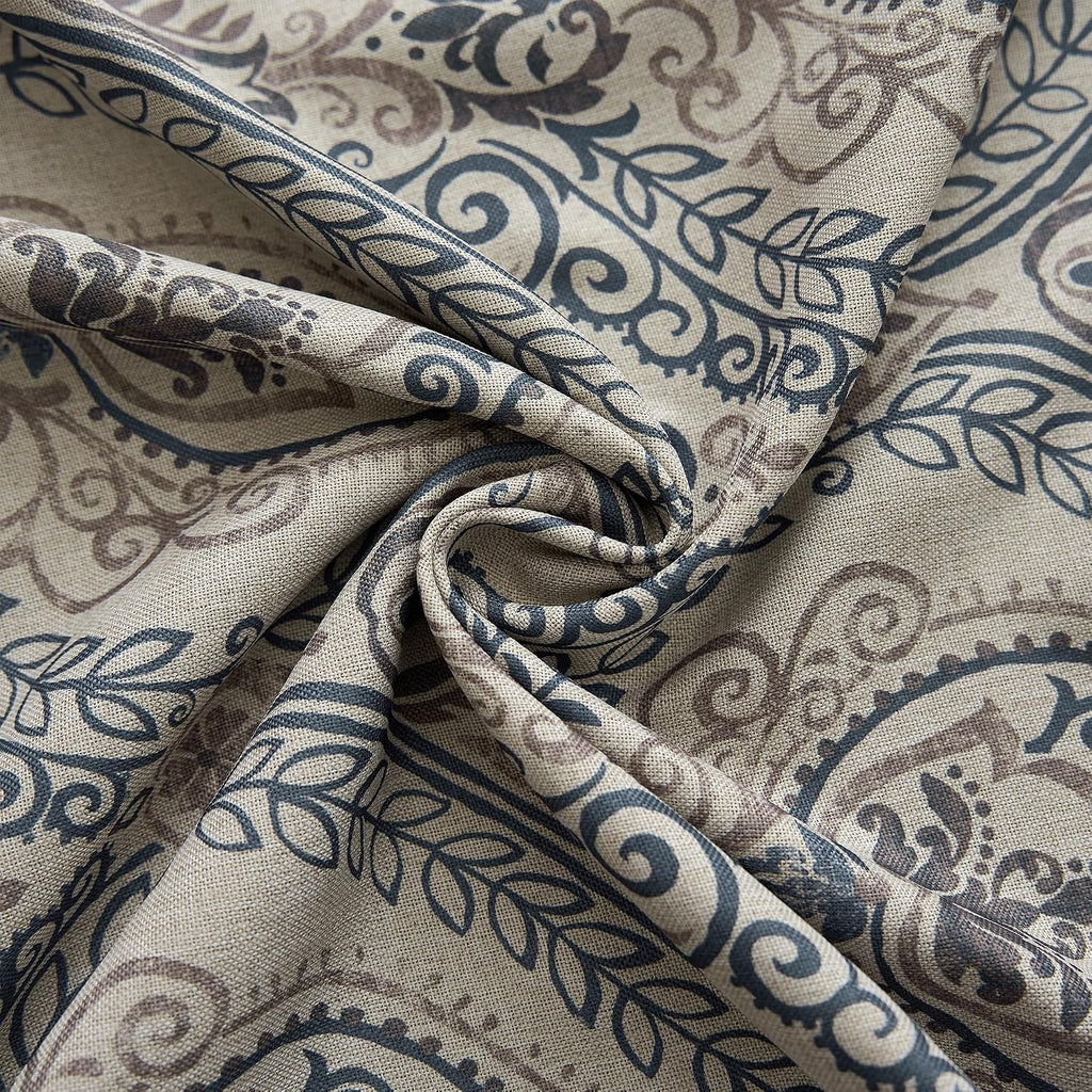 Curtains for Living Room Darkening 96 Inches Long, Medallion Drapes, Damask Pattern Window Treatments Vintage Curtain
