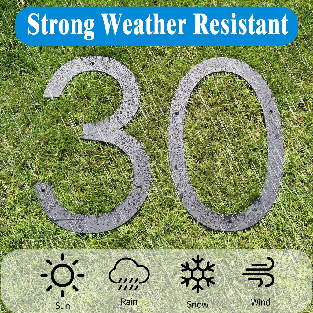 15 Inch House Numbers For Outside Modern, Metal house Numbers for Outside, Large Black Address Numbers Outdoor Matte