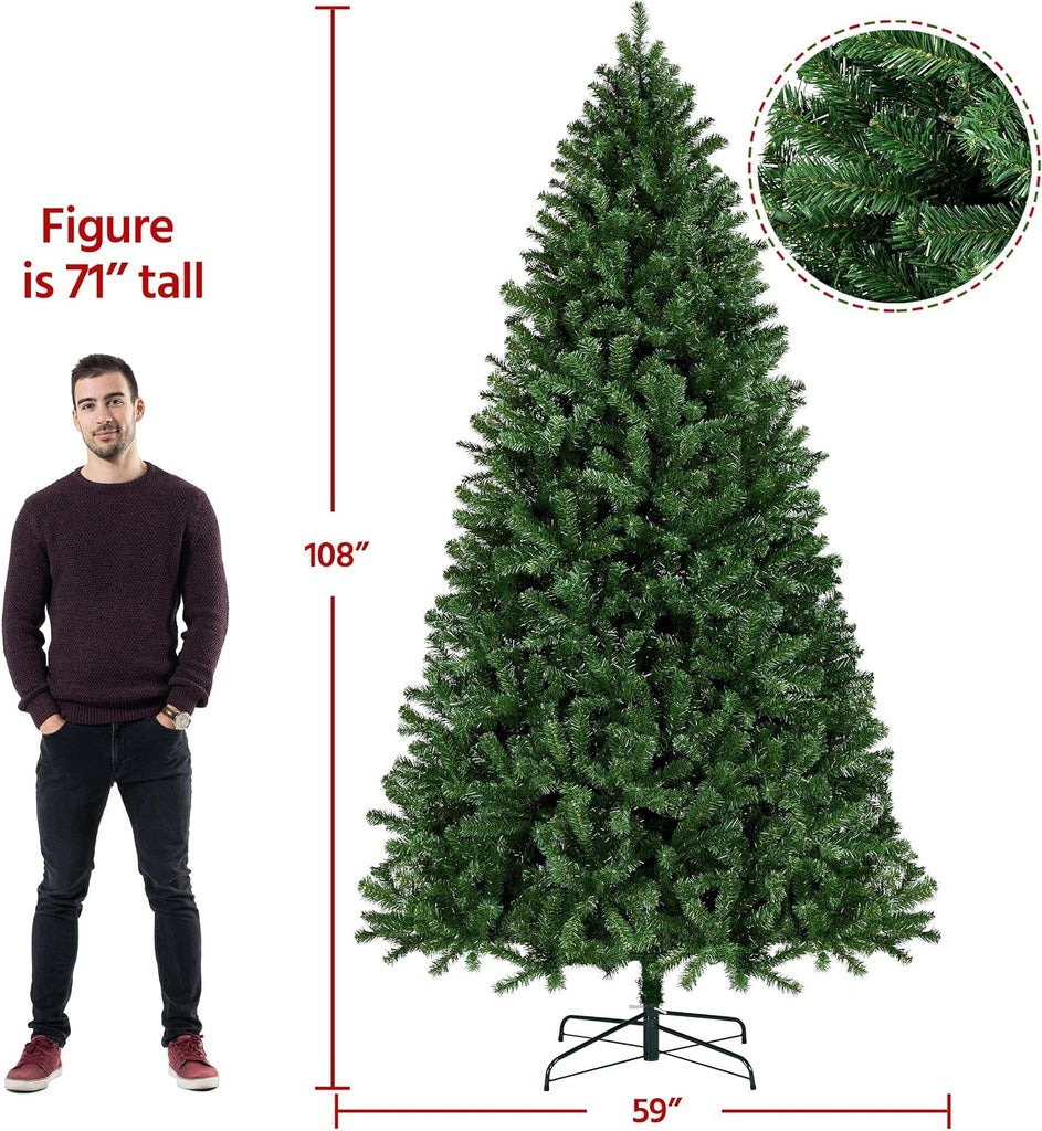 Pre-lit Christmas Tree with 850 Warm White Lights, Green