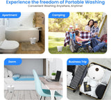 Mini Portable Washing Machine, Foldable Compact Washer for Dorms, Travel, Apartments and Camping, Semi-Automatic