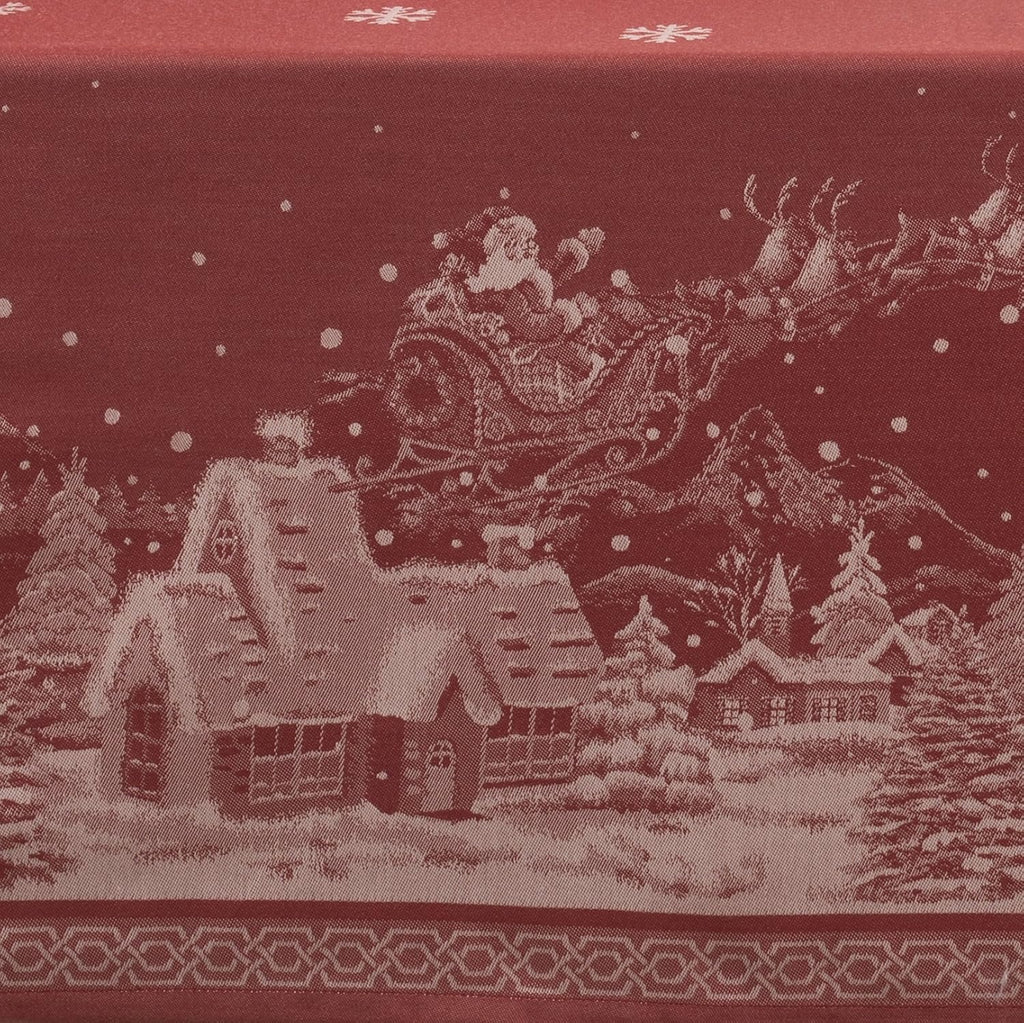 Engineered Jacquard Heavyweight Fabric Table Cloth, Holiday, Winter, and Christmas Tablecloth (Christmas Story, 60" x