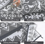 9x12 Outdoor Rug Waterproof Reversible Mat Indoor Outdoor Rugs Carpet, Boho Vintage Large Outdoor Pl