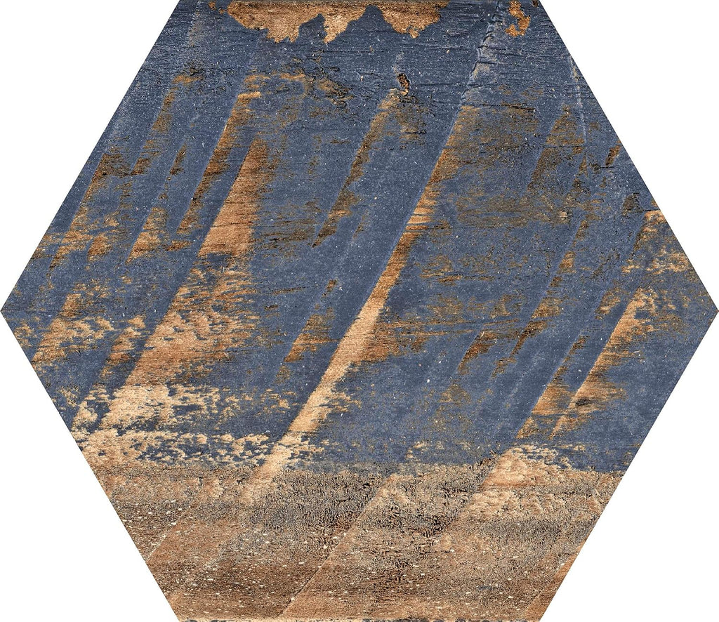 8.75x10 Matterhorn Hexagon Collection Vintage Wood Mix Porcelain Wall Floor Tile (Pack of 9 PCS)