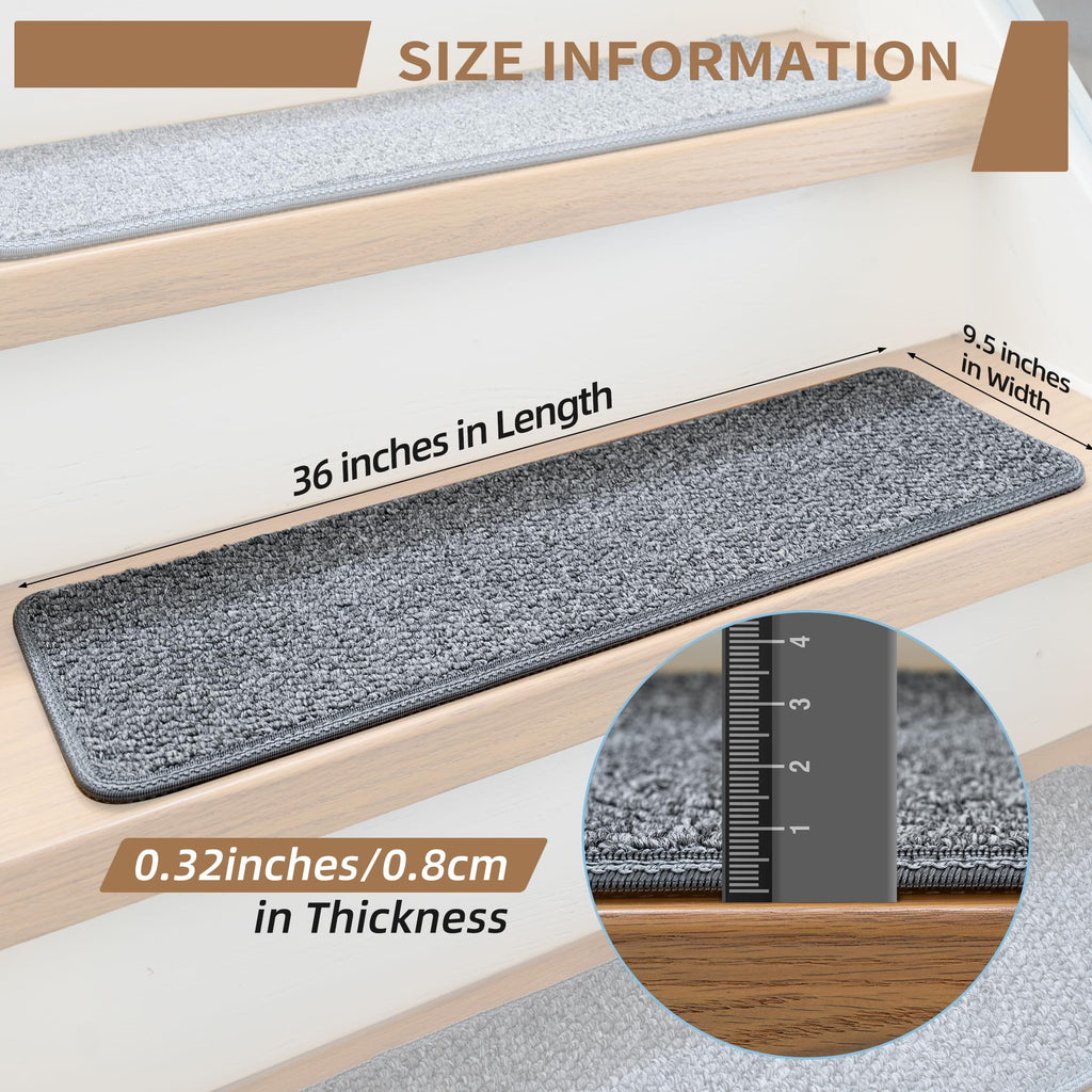 9.5x36 Inch Stair Treads for Wooden Steps Indoor(7-Pack)