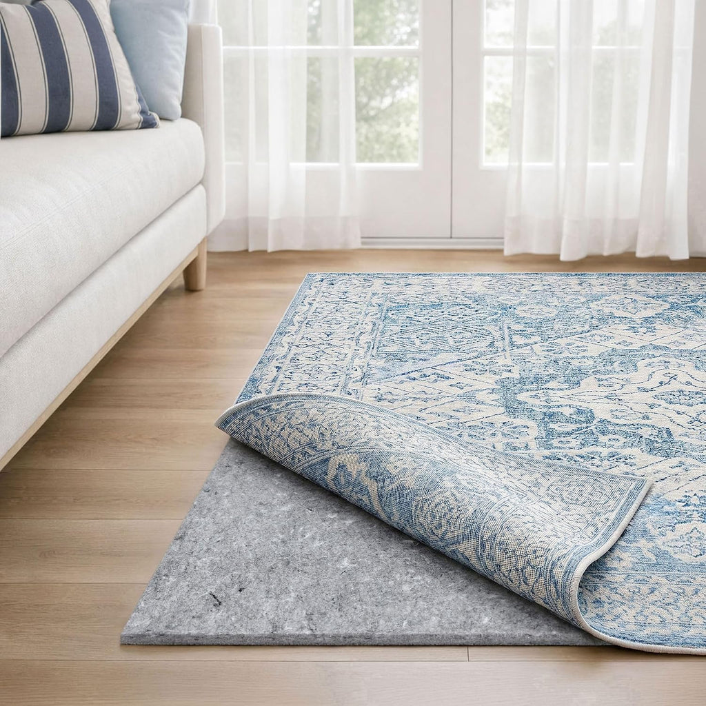 Dual Surface - 8'x10' - 1/2" Thick - Felt + Rubber - Non-Slip Backing Rug Pad - Adds Comfort and Protection - Set of 80