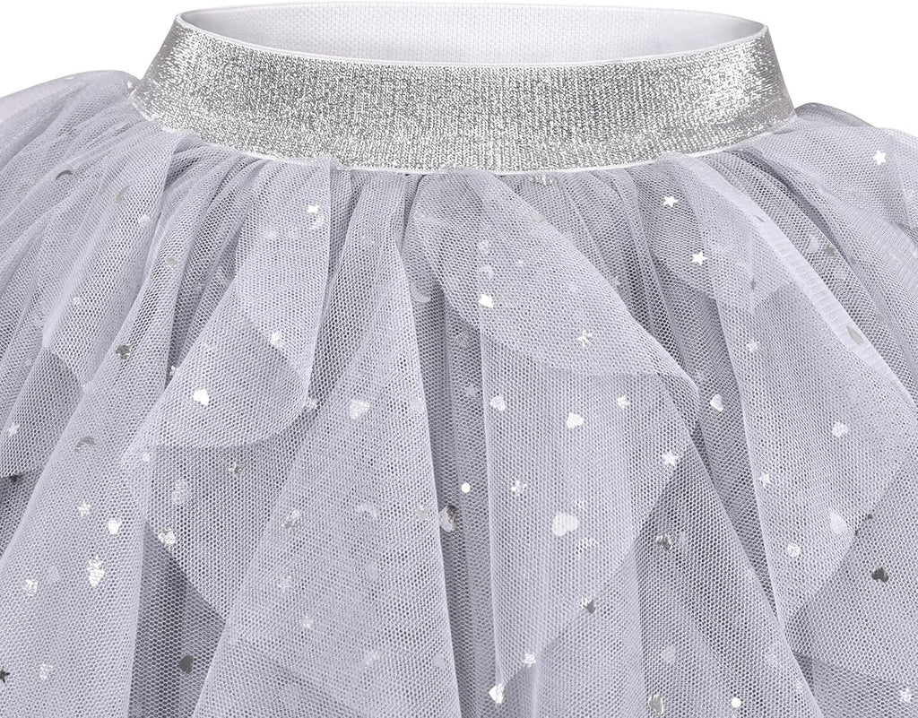 Girls Skirt Navy Blue Pearl Stars Sparkling Tutu Dancing