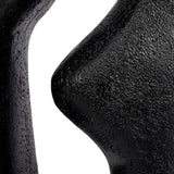 Modern Abstract Sculptural Table Lamp with Drum Shade, Black and White