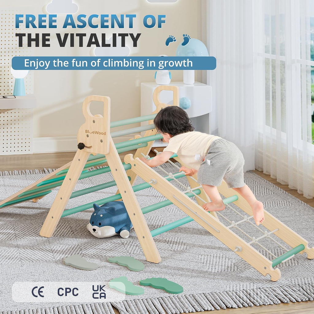 In-1 Triangle Set, Climbing Toys for Kids Emerald Forest