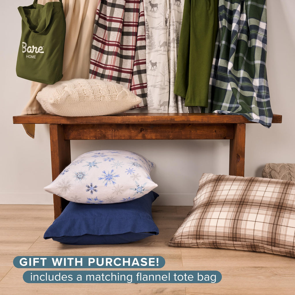 Flannel Sheet Set Prints (Queen, Heather Indigo)