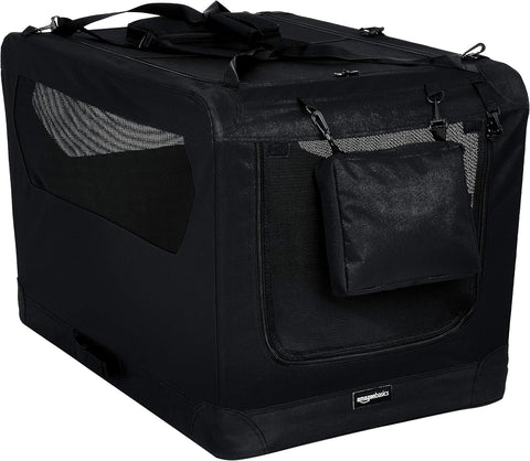 Foldable Portable Soft Pet Dog Crate Carrier Kennel, 36 x 24 x 24 inches, Black
