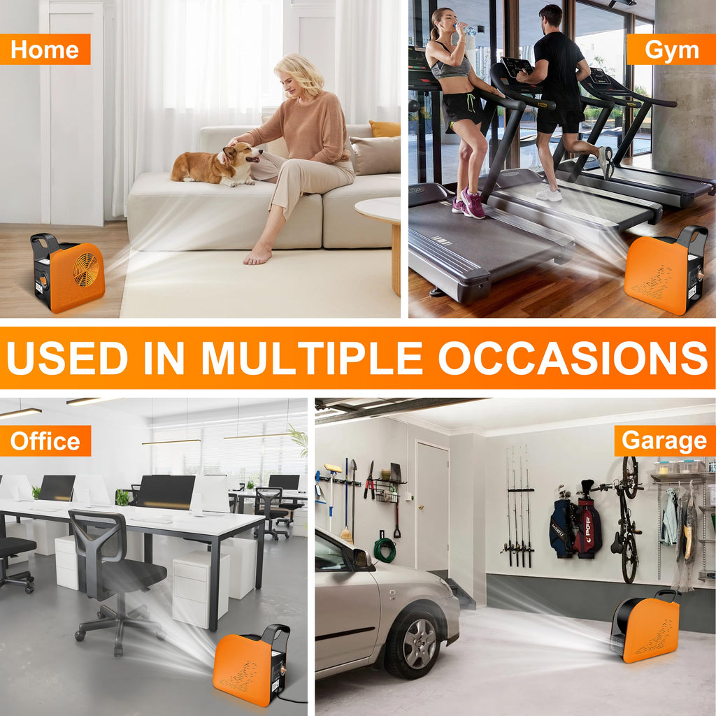 Portable Blower Fan : High Velocity Floor Fans for Cooling and Drying - Air Mover with 185° Rotating , Garage, Shop