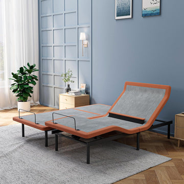 Split King Adjustable Bed Frame with Lumbar Support Smart App - Set of 27