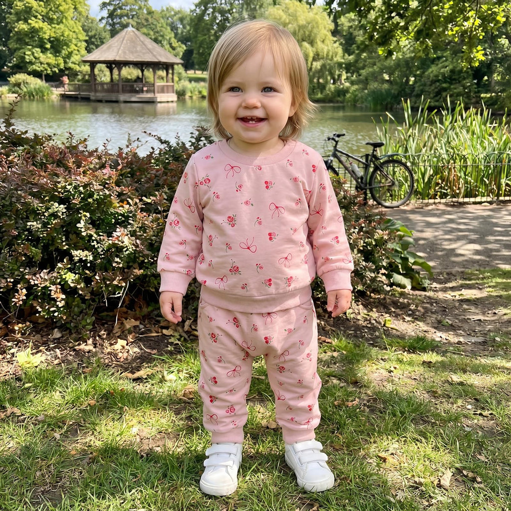 Toddler Baby Girl Clothes Cute Long Sleeve Sweatshirt Sweatpant Outfits Fall Winter Tops Pant Outfit Sweatsuit