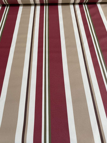 Upholstery Moroccan White on Grey Waterproof Outdoor Canvas Fabric 60" Wide (Burgundy)