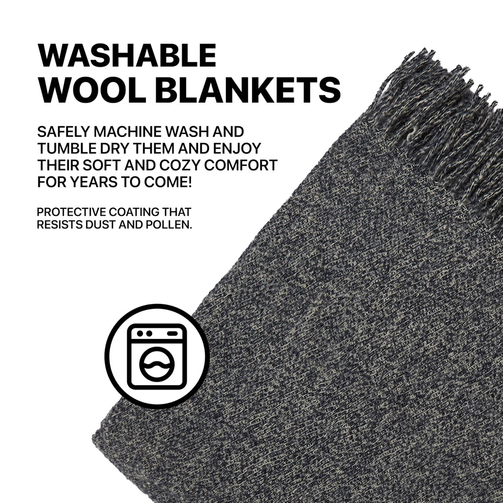 Throw Blanket, Indoor & Outdoor Blankets and Throws, Soft Blanket with Fringes, 65"x79" (170 x 200 cm)