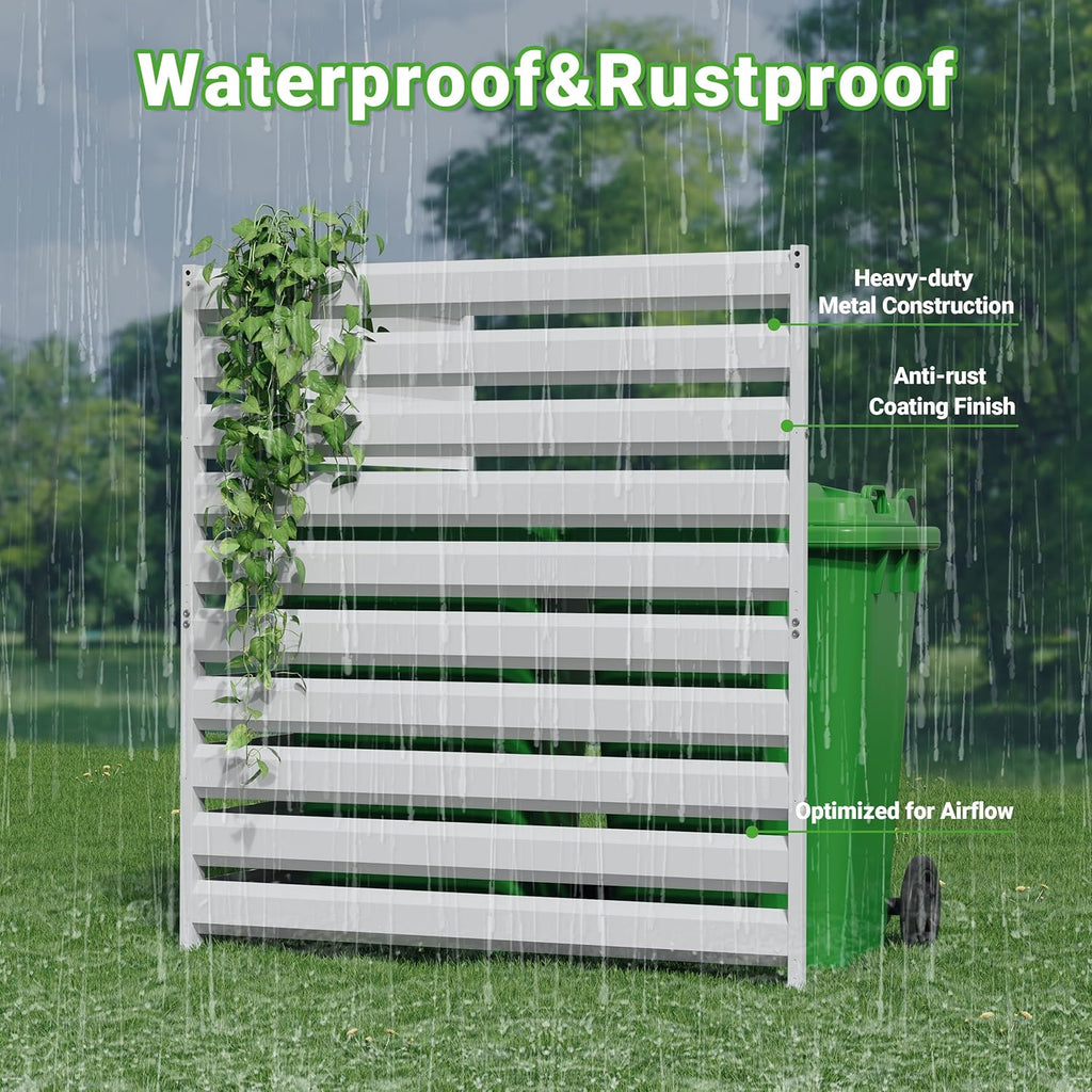 42" H x 38" W Metal Privacy Fence Panels for Outside, Air Conditioner Fence, Decorative Fence Panels for Privacy