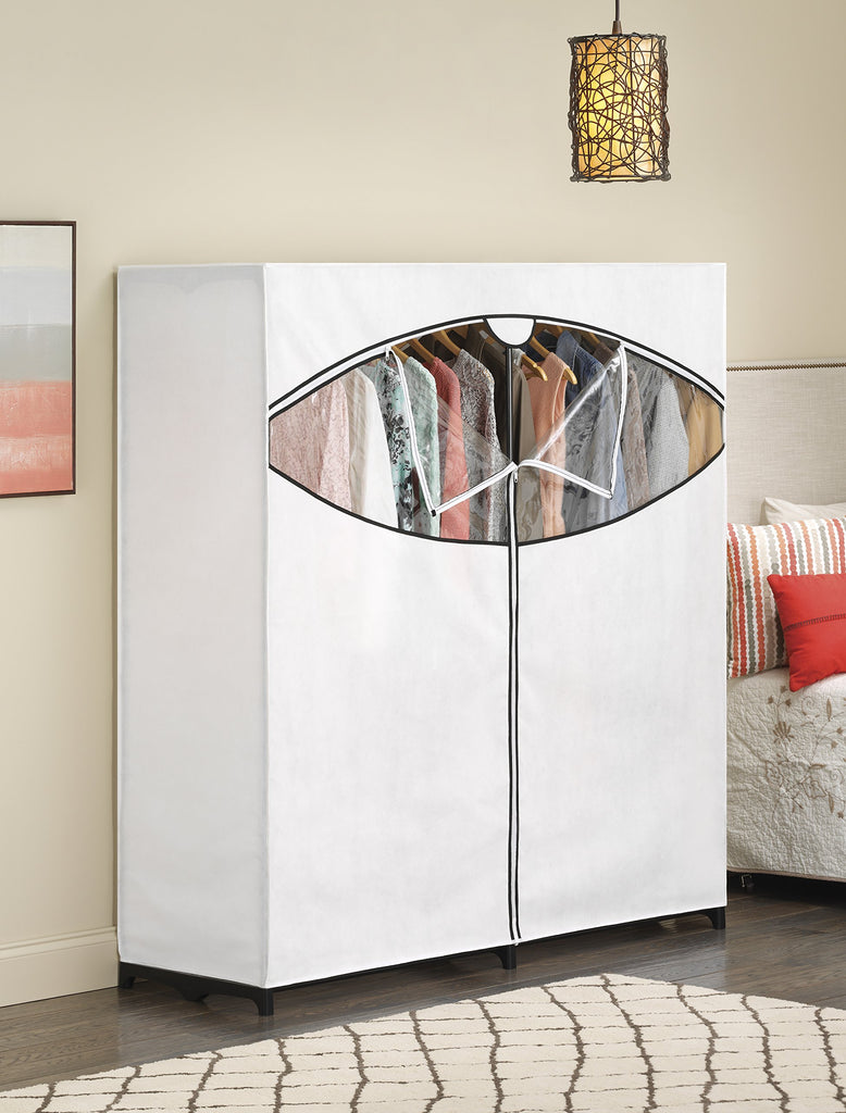 60-inch Extra-Wide Clothes Closet, 60" with White Cover