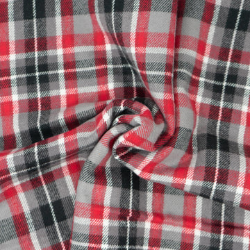 S 44"/45" Wide 100% Cotton Yarn Dyed Flannel DIY Crafting, Quilt, Sewing Fabric, 240 GSM - Medium Weight, Cut by