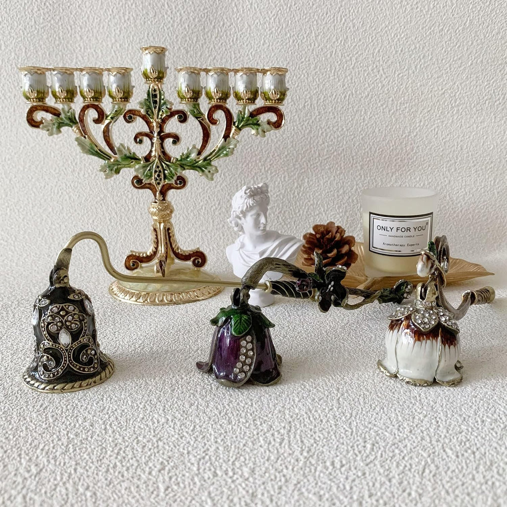 Candle Snuffer, Unique Candle Extinguisher Snuffer, Decorative Candle Extinguisher Metal Candle Tool (Purple)