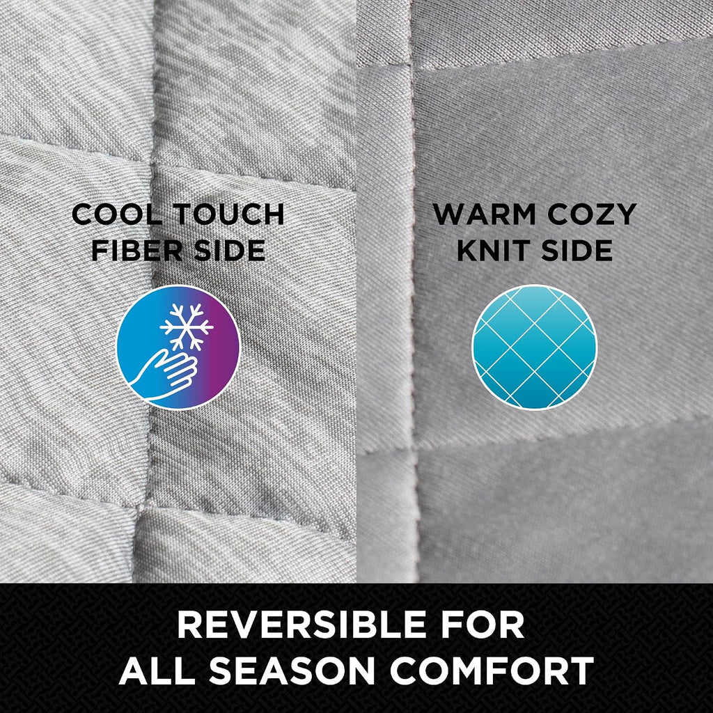 Cooling Blanket Queen Size - Cooling Down Alternative Blanket for Hot Sleepers, Reversible Cool Touch Fiber, Quilted