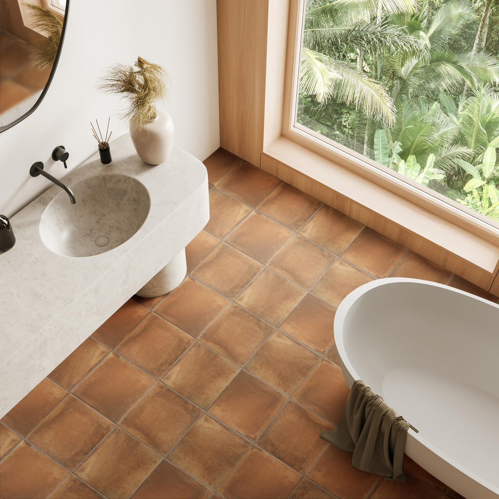 Rustic Cotto 13" x 13" Porcelain Floor and Wall Tile