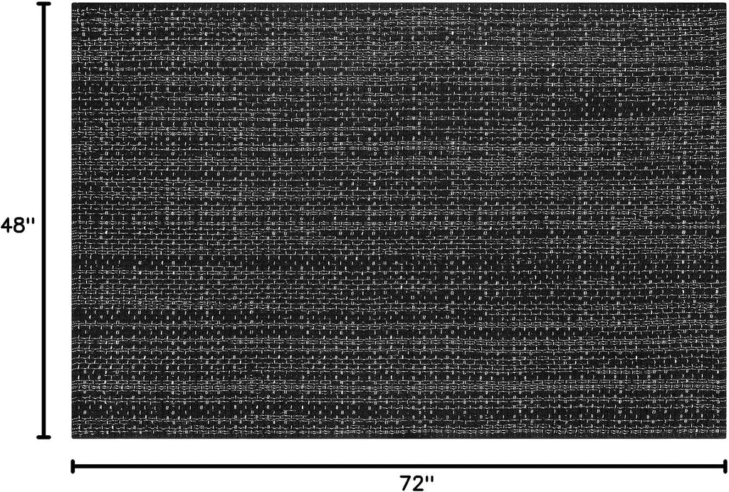 Black Area Rug, Washable Indoor Outdoor Front Porch Patio Rug