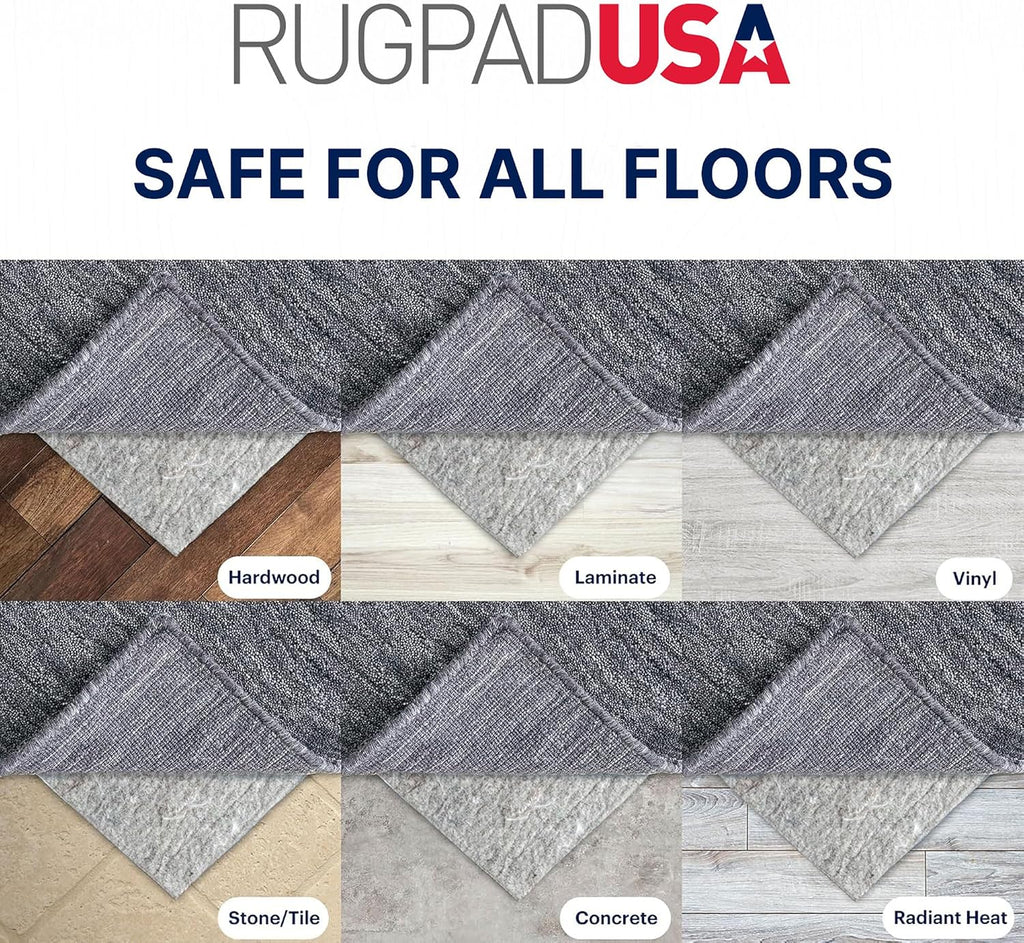 9'x12', 100% Felt Rug Pad (3/8" Thick), Safe for All Floors, Low-VOC, Made in the USA, 2-Year Warranty - Set of 108