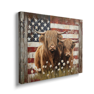 Highland Cow Canvas Wall Art Animal Print Painting Framed ArtWork 20"x24"