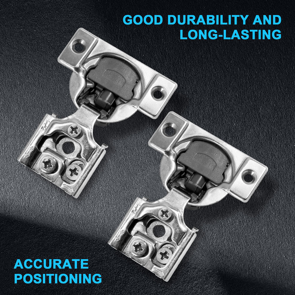 30 Pack 1/2 Inch Overlay Soft Close Cabinet Hinges