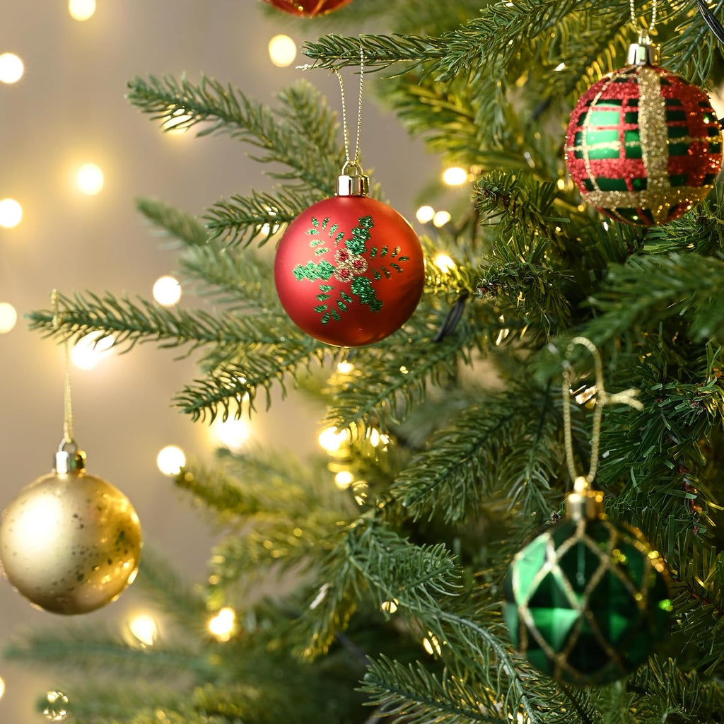 Christmas Tree Decorations Ball Ornaments 2.36 Inches - Set of 30