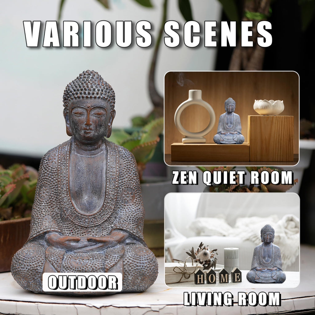 Buddha Statue Outdoor Zen Garden Sculpture Meditation Decor
