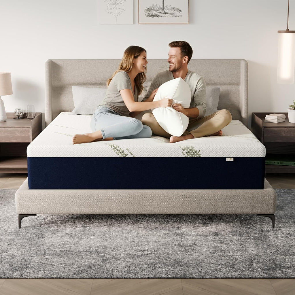 Queen Mattress 10-Inch for Cooler Sleep - Cooling Gel Memory Foam with Pressure Relief & Medium Firm Support, Cozy