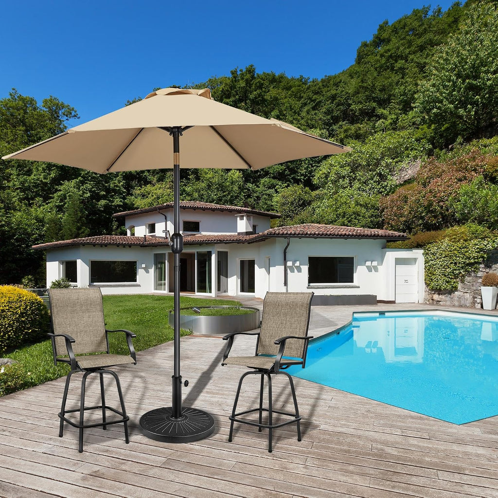 18'' 26.5lbs Outdoor Patio Umbrella Base Round Heavy Duty Umbrella Stand Pool & Garden, Black