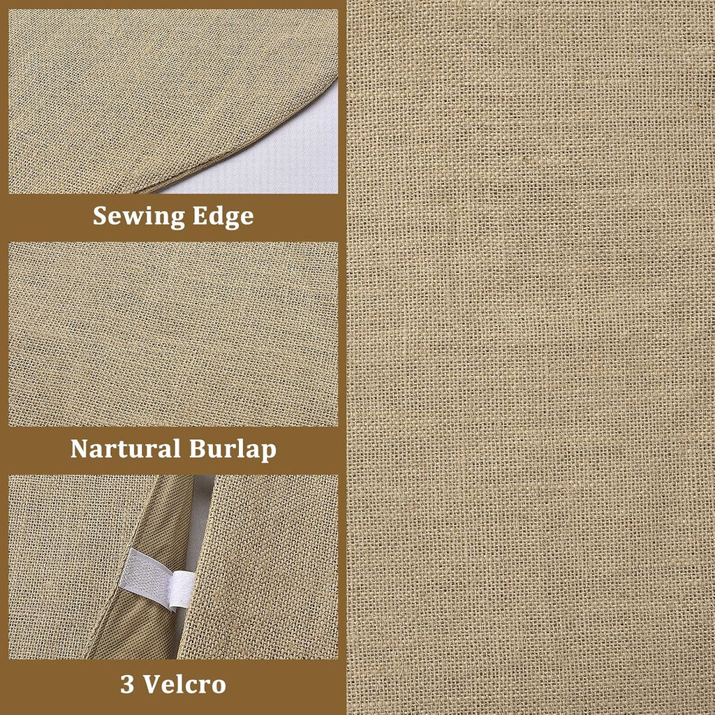 Fall Burlap Tree Skirt, 36 Inch Rustic Farmhouse Decorations Tree Ornaments