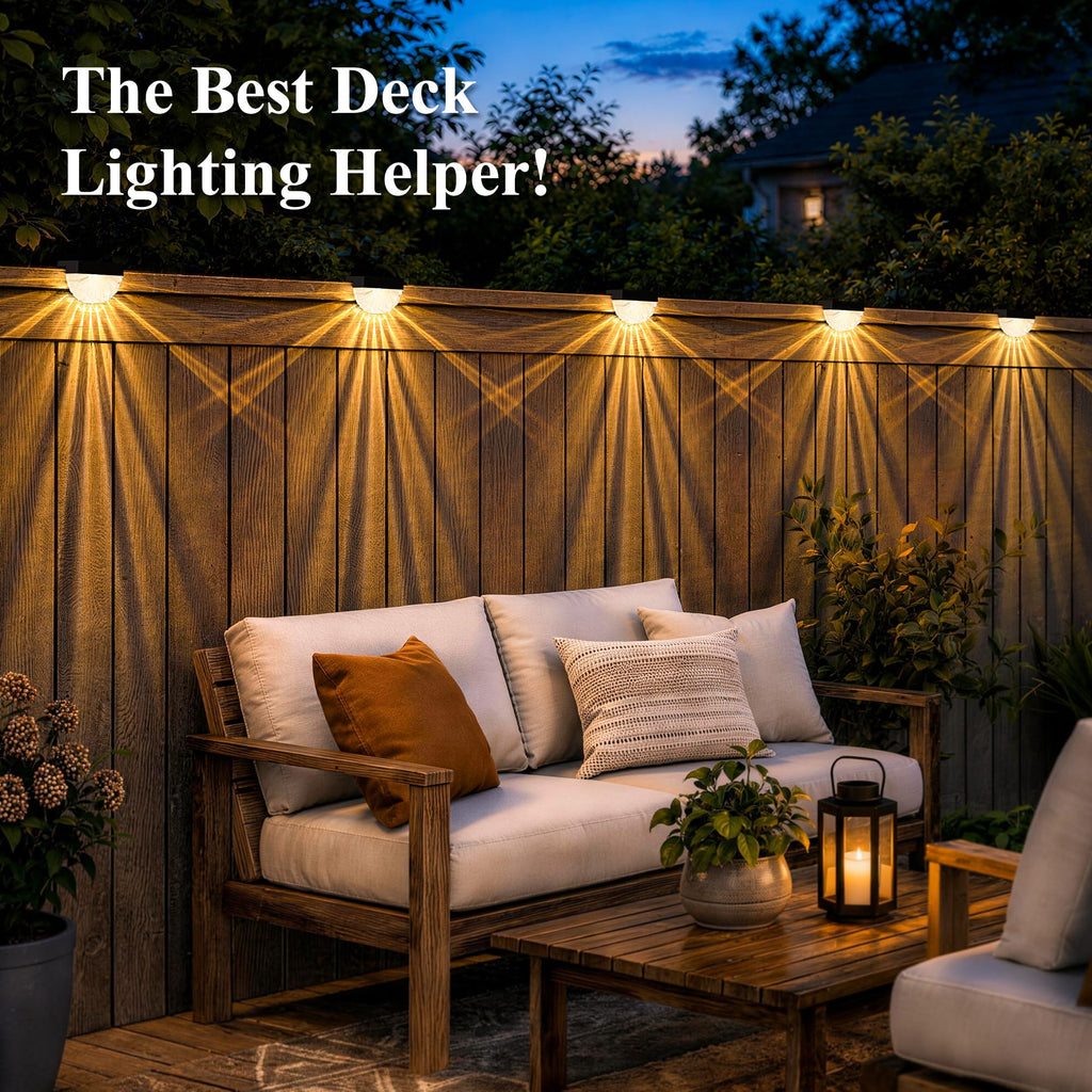 Solar Deck Lights Outdoor (12 Pack), Waterproof Led