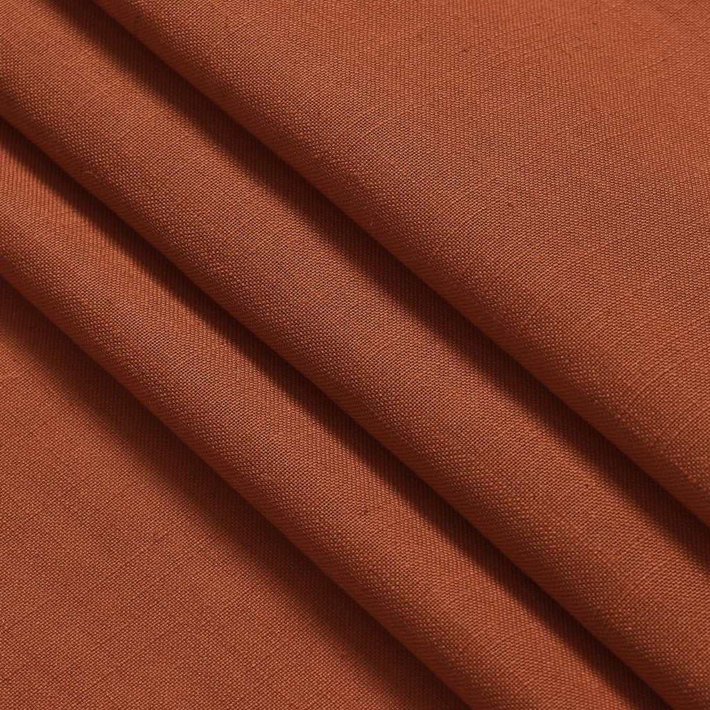2 Panels Terracotta Linen Curtains 108 inches Long Extra Long Back Tab Semi Sheer Rustic Farmhouse Boho Curtains