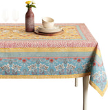 Table Cloth Rectangle Table 100% Cotton 60 x 90 Inches Tablecloth Reusable Decorative for Dining Kit